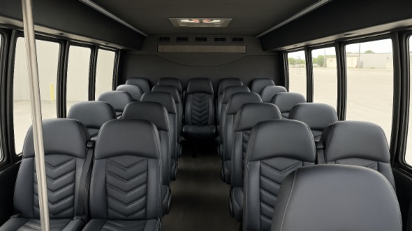 Interior of Charter Bus Company Joliet's 35 Passenger Mini Bus in Joliet