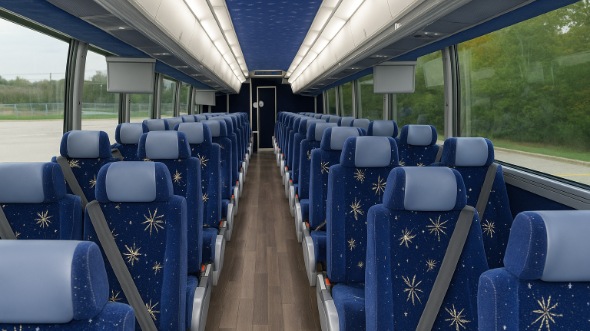Interior of Charter Bus Company Joliet's 40 Passenger Charter Bus in Joliet