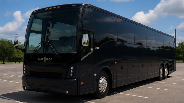 Exterior of Charter Bus Company Downers Grove's 40 Passenger Party Bus in Downers Grove