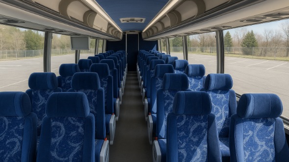 Interior of Charter Bus Company Joliet's 45 Passenger Charter Bus in Joliet