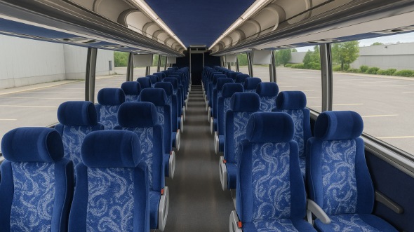 Interior of Charter Bus Company Joliet's 47 Passenger Charter Bus in Joliet