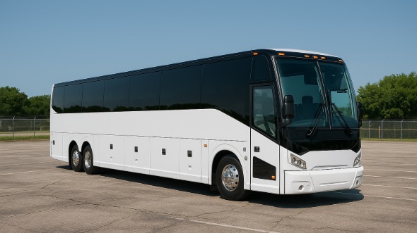 Exterior of Charter Bus Company Joliet's 47 Passenger Charter Bus in Joliet