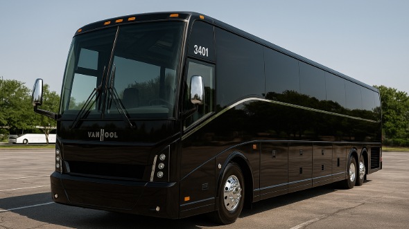 Exterior of Charter Bus Company Joliet's 54 Passenger Charter Bus in Joliet