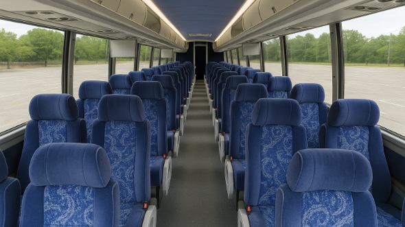 Interior of Charter Bus Company Joliet's 56 Passenger Charter Bus in Joliet