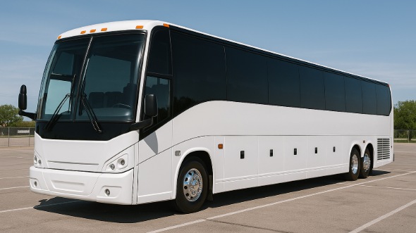 Exterior of Charter Bus Company Joliet's 56 Passenger Charter Bus in Joliet